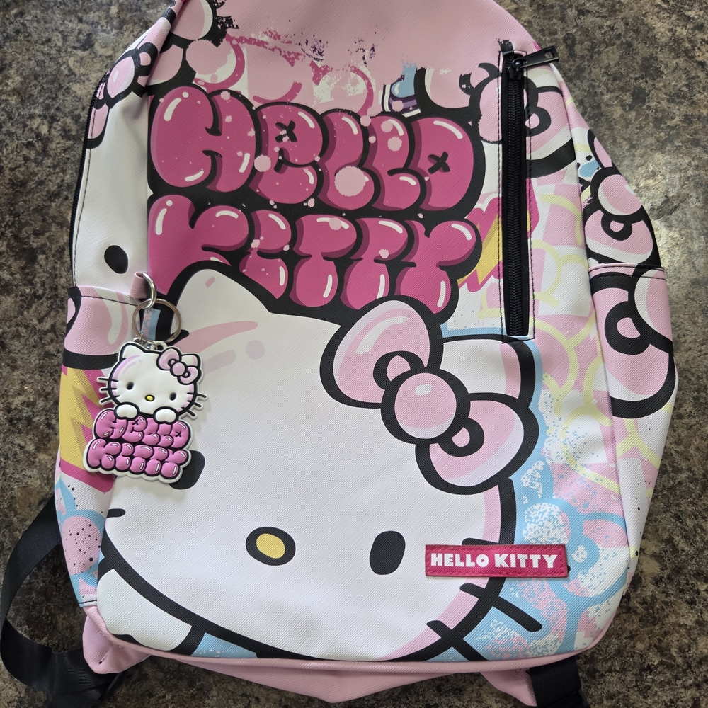 Hello Kitty Pink and White Graphic Backpack